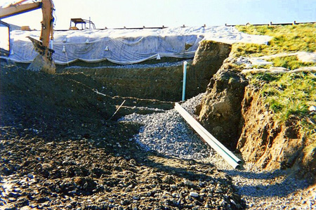 removing all unsuitable material down to solid ground
