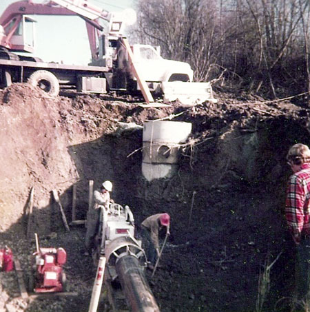 Under ground bore is being done